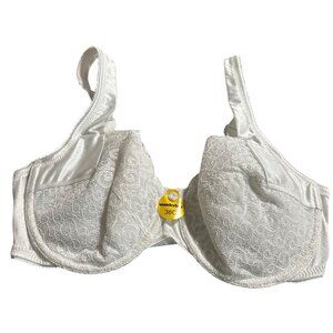 New Wonderbra Lightly Padded Lace Bra Underwire Retro Style Size 38C White Sexy